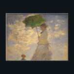 Umbrella Monet Painting Postcard<br><div class="desc">This is the famous Monet painting of a woman holding an umbrella going through a field.</div>