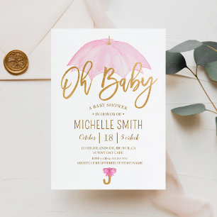 Umbrella of Love Sprinkle Baby Shower Invitation