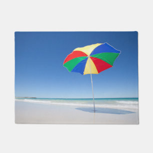 Umbrella On Beach Australia Doormat