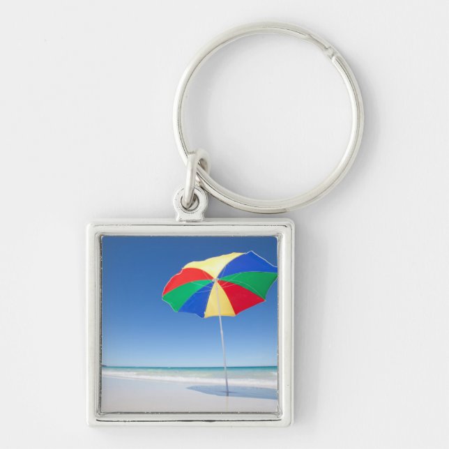 Umbrella On Beach | Australia Key Ring (Front)