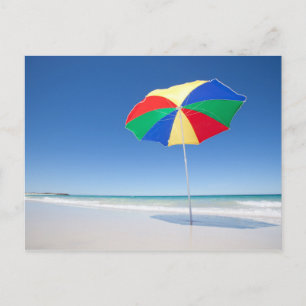 Umbrella On Beach Australia Postcard