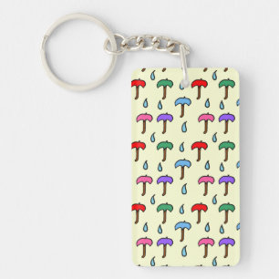 Umbrella Pattern Key Ring