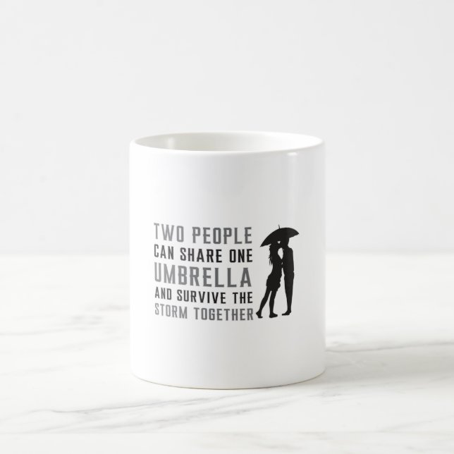 Umbrella Raindrop Rain Cloud Weather Gift Idea Coffee Mug (Center)