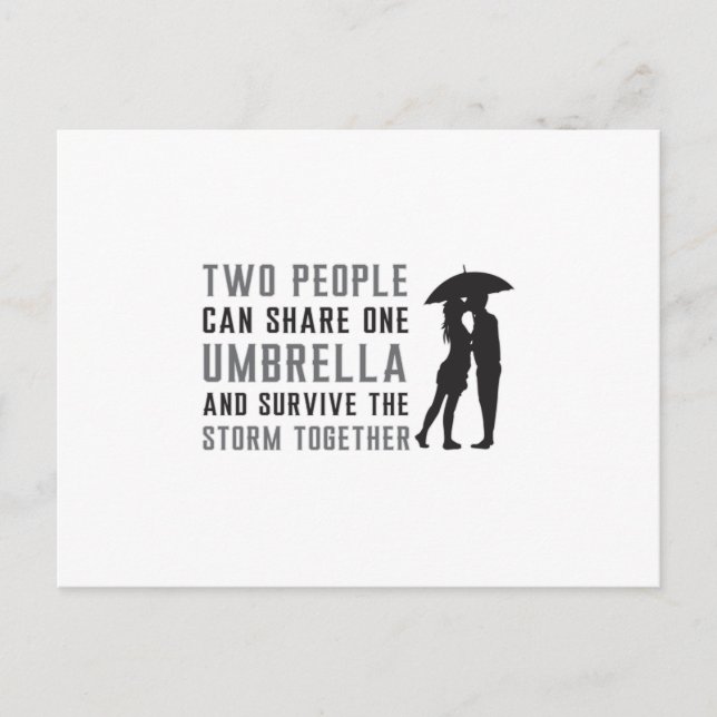 Umbrella Raindrop Rain Cloud Weather Gift Idea Postcard (Front)