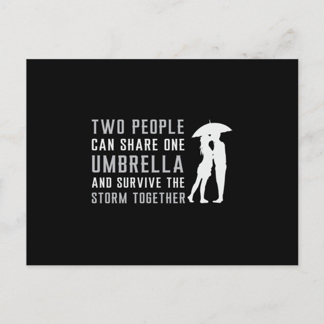 Umbrella Raindrop Rain Cloud Weather Rainy Gift Postcard (Front)