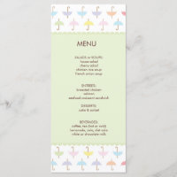 Umbrella Shower Menu