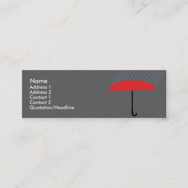 Umbrella - Skinny Mini Business Card (Front)