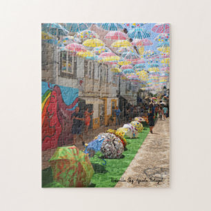 Umbrella Sky- Agueda- Portugal Jigsaw Puzzle