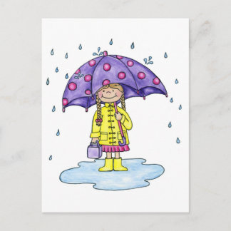 Umbrella Sweetie Postcard