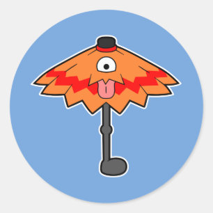 Umbrella Yokai- Japanese Monster Kasa-obake Classic Round Sticker