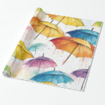 Umbrellas and Showers Wrapping Paper<br><div class="desc">This colourful wrapping paper features umbrellas and showers. This is perfect for bridal or paby showers!

Enjoy your new Umbrellas and Showers Wrapping Paper!</div>