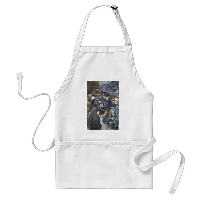 Umbrellas by Pierre Renoir, Vintage Impressionism Standard Apron (Front)