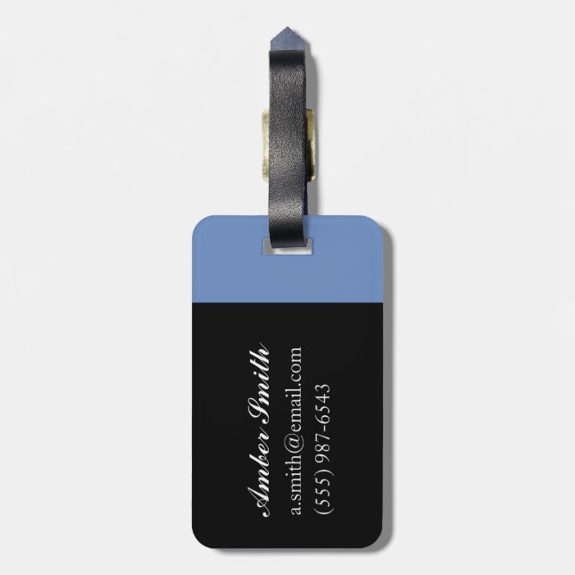 Umbrellas Greece 1995 Luggage Tag (Back Vertical)