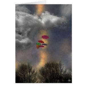 Umbrellas in a Cloudscape