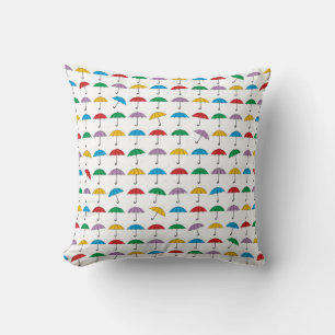 Umbrellas in Rain Cushion