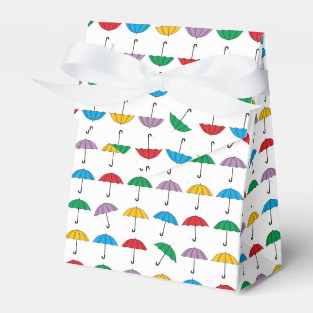 Umbrellas in Rain Favour Box (Front Side)