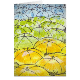 umbrellas in springtime