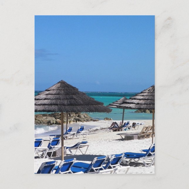 Umbrellas in the Bahamas Postcard (Front)