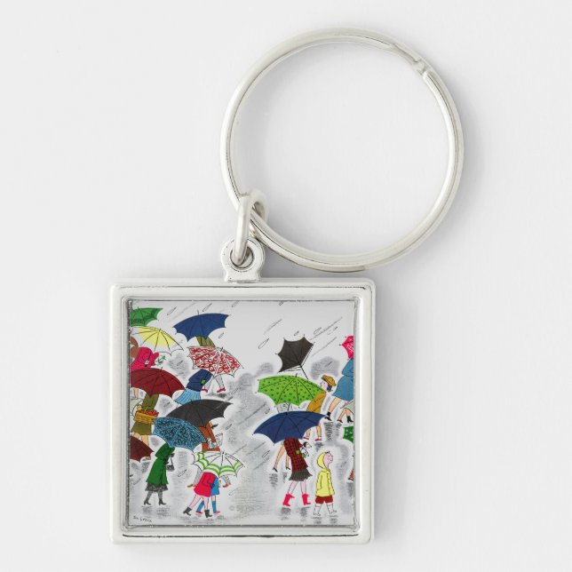 Umbrellas Key Ring (Front)