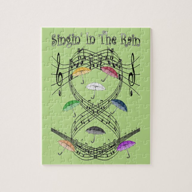 Umbrellas ~ Singin’ In The Rain ~ Musical Scale ~ Jigsaw Puzzle (Vertical)