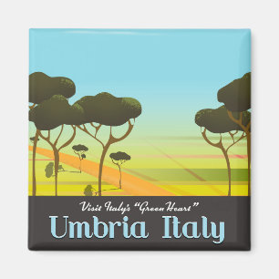 Umbria Italy travel poster Magnet