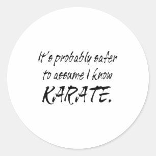 Ume I Know Karate T Shirt  Classic Round Sticker