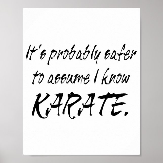 Ume I Know Karate T Shirt  Poster (Front)