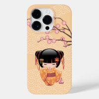 Ume Kokeshi Doll - Japanese Peach Geisha Girl