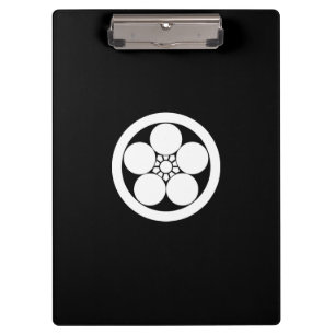 Umebachi-style plum blossom in circle clipboard