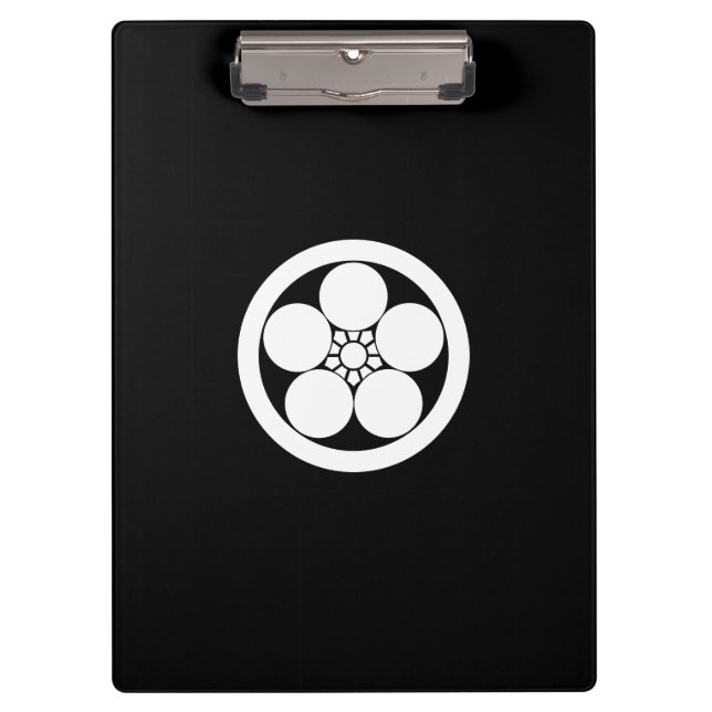 Umebachi-style plum blossom in circle clipboard (Front)