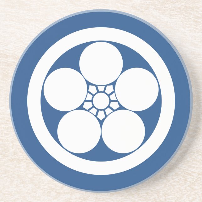 Umebachi-style plum blossom in circle coaster (Front)