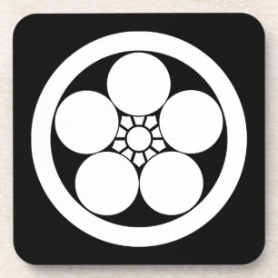 Umebachi-style plum blossom in circle coaster