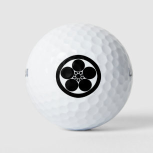 Umebachi-style plum blossom in circle golf balls