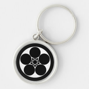 Umebachi-style plum blossom in circle key ring