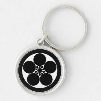 Umebachi-style plum blossom in circle key ring