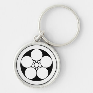Umebachi-style plum blossom in circle key ring