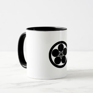 Umebachi-style plum blossom in circle mug