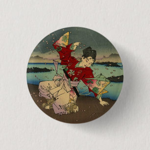Umewaka at the Sumida River (2:3) 3 Cm Round Badge