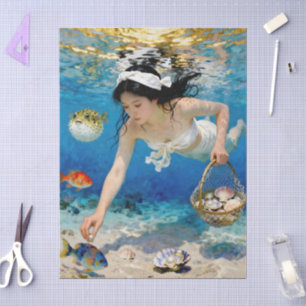 "Umi Blossom" – An Ocean Portrait             Tissue Paper