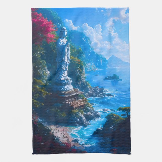 Umi no Hotoke The Buddha of the Sea Tea Towel (Vertical)