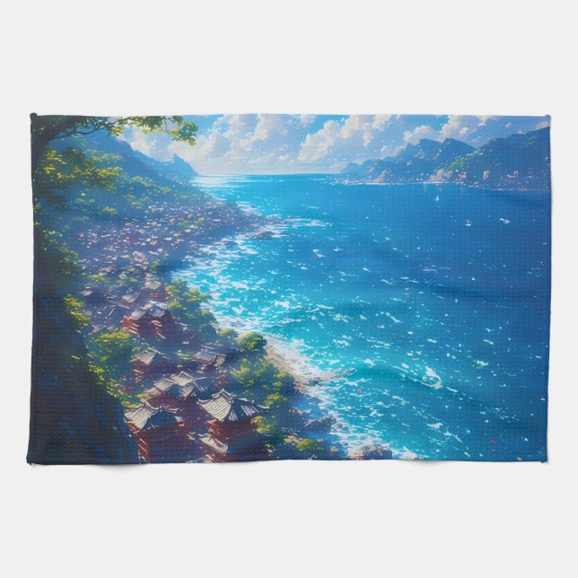 Umi no Yume “Dream of the Sea” Tea Towel (Horizontal)
