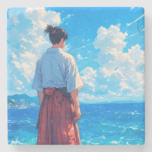 Umibe no Seijaku – Seaside Tranquility Stone Coaster