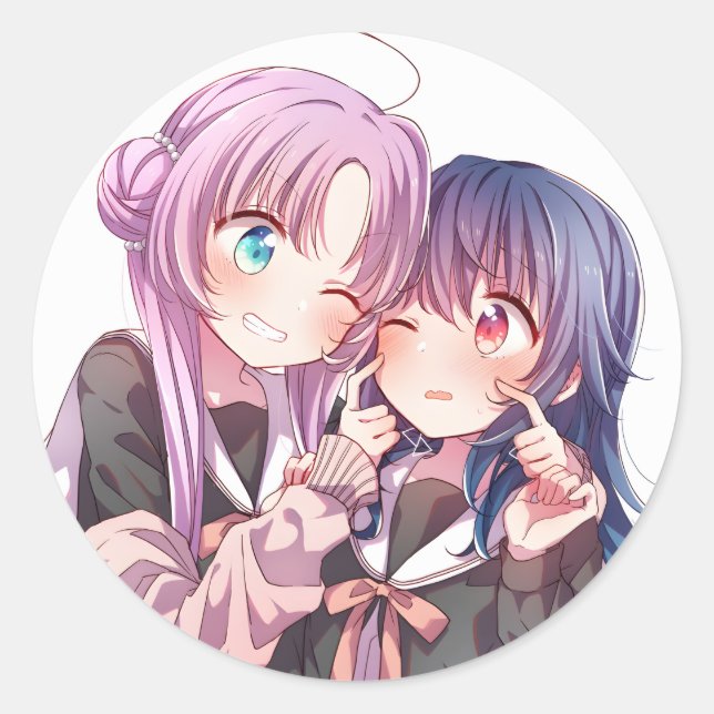 Umika x Yuu | Stardust Telepath |  Classic Round Sticker (Front)