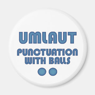Umlaut Balls (Blue) Magnet