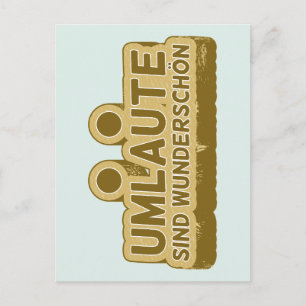 UMLAUT learning German language Postcard