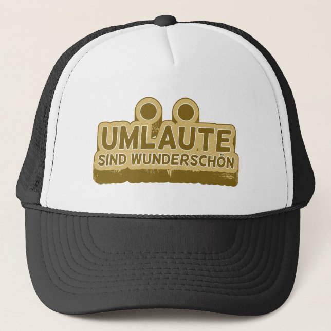 UMLAUT learning German language Trucker Hat (Front)