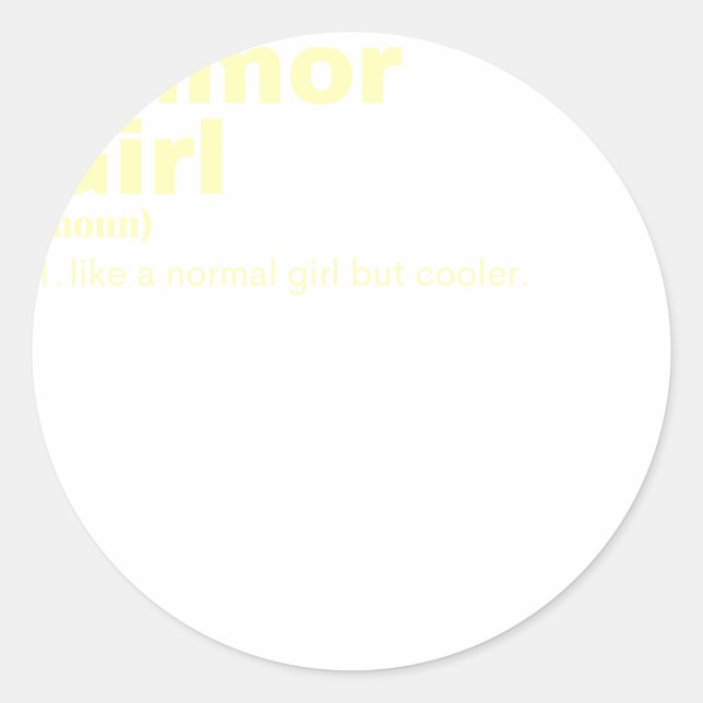 umor Girl - Humour Classic Round Sticker (Front)