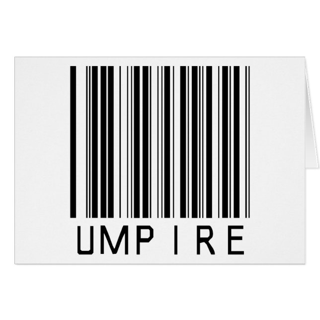 Umpire Bar Code (Front Horizontal)