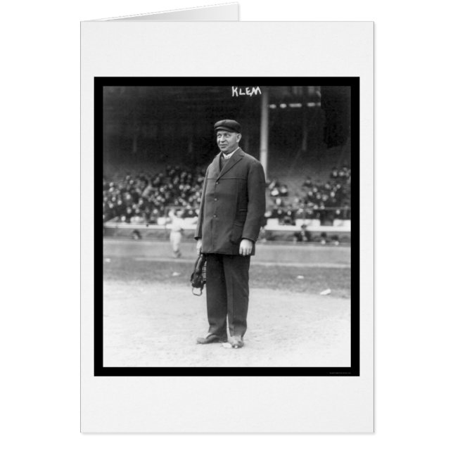 Umpire Bill Klem Baseball 1914 (Front)