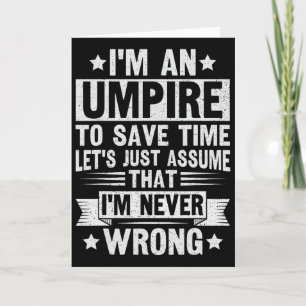 Umpire Funny Sketll Design For An Umpire Card